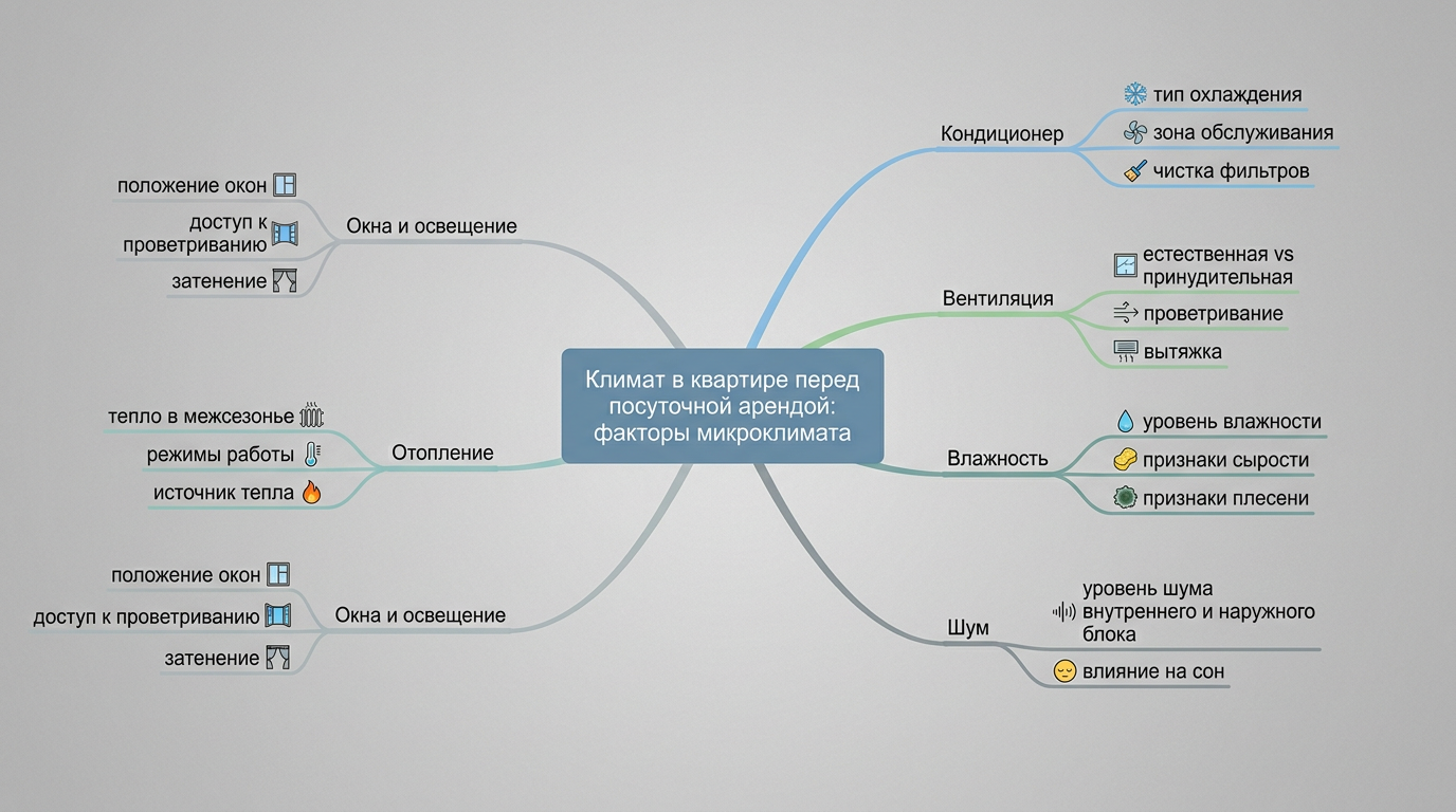 Климат в квартире перед посуточной арендой