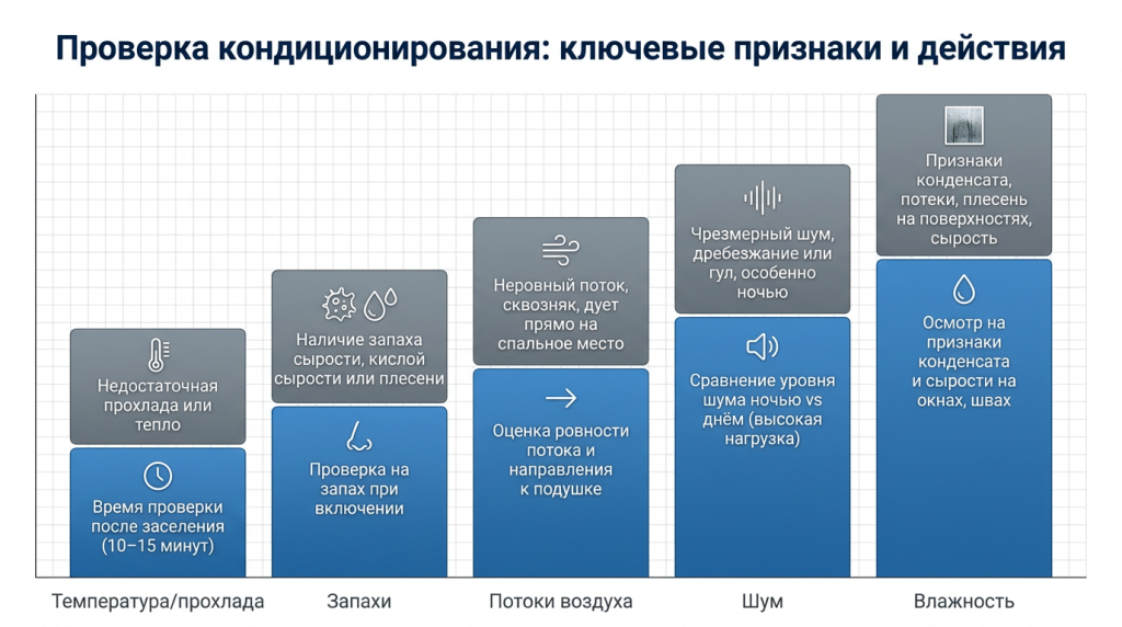 Проверка кондиционирования:ключевые признаки и действия